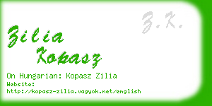 zilia kopasz business card